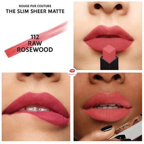 ysl rose naturel vs raw rosewood|Yves Saint Laurent Rouge Pur Couture The Slim Sheer Matte .